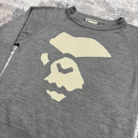 Authentic Bape 2000’s Angry Ape Knit Sweater M - Picture 2 of 7